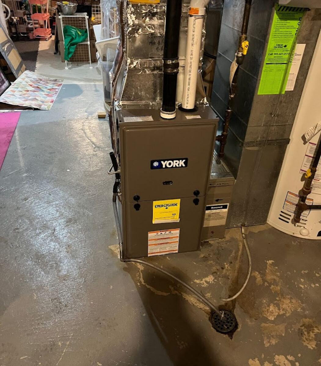York high-efficiency furnace installation completed by MS Heating & Cooling in Pickering, Ontario
